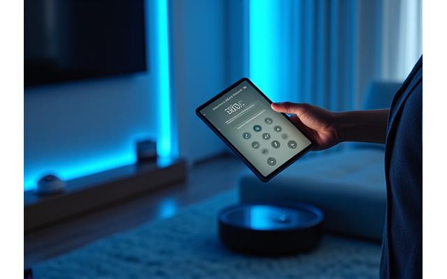 2021년 스마트홈 통합 서비스 런칭을 보여주는 스마트 기기 연동 모습